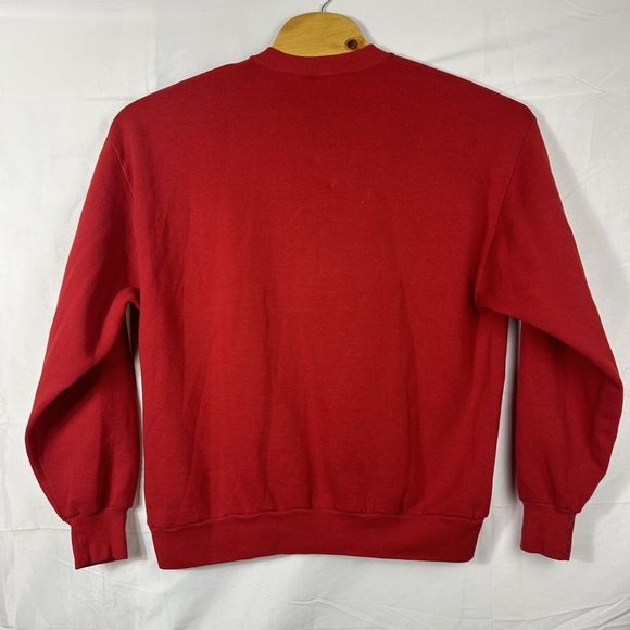Vintage Jerzees Blank Sweatshirt Mens‎ Size XL Red Made in USA Crew Neck - Picture 4 of 7